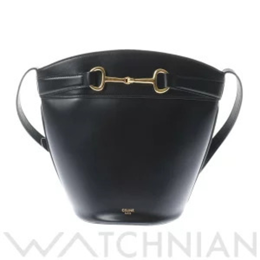 Celine Clay Bucket Bag Black Calfskin Shoulder
